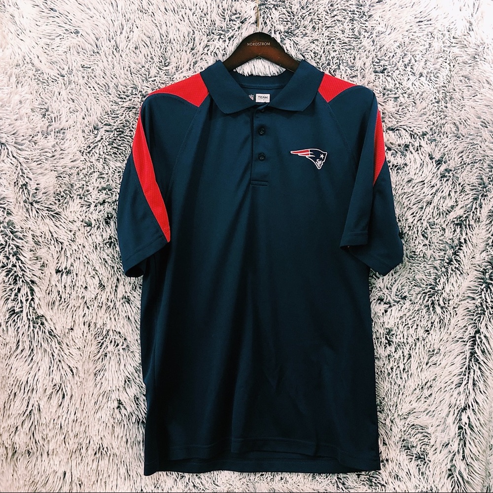 NFL New England Patriots Mesh Polo Shit - Large